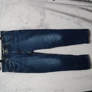 Devil Dog Men's 34x32 Dark Wash Slim Straight Fit Stretch Denim Jeans Everyday